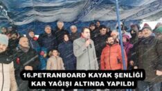 16.PETRANBOARD KAYAK ŞENLİĞİ KAR YAĞIŞI ALTINDA YAPILDI