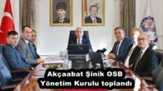 Akçaabat Şinik OSB Yönetim Kurulu toplandı