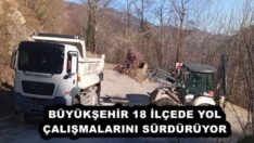 BÜYÜKŞEHİR 18 İLÇEDE YOL ÇALIŞMALARINI SÜRDÜRÜYOR