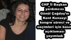 CHP İl Başkan yardımcısı Gönül Çağdaş’ın Kent Konseyi kongre süreci ve seçimleri için basın açıklaması yayımladı