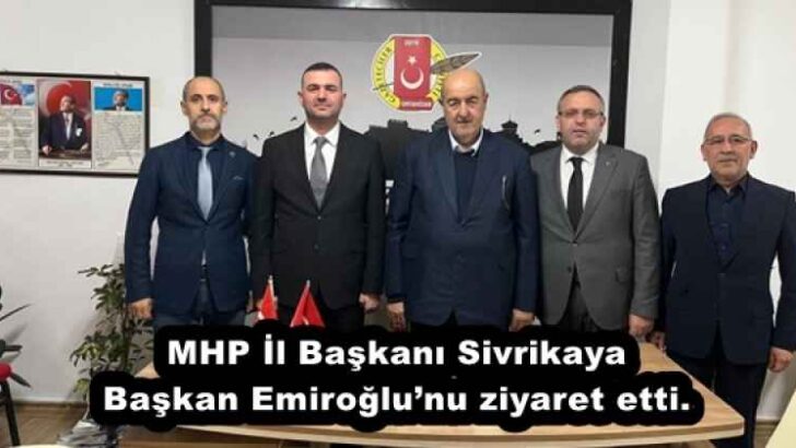 MHP İl Başkanı Sivrikaya Başkan Emiroğlu’nu ziyaret etti.
