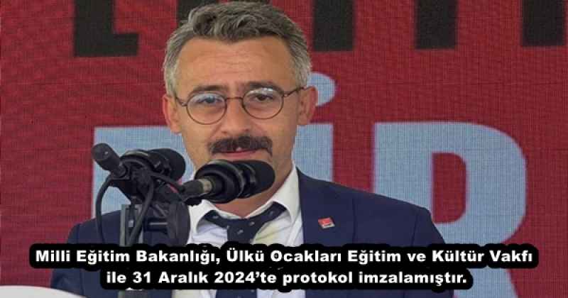 Milli Eğitim Bakanlığı, Ülkü Ocakları Eğitim ve Kültür Vakfı ile 31 Aralık 2024’te protokol imzalamıştır.
