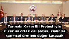 Tarımda Kadın Eli Projesi için 8 kurum ortak çalışacak, kadınlar tarımsal üretime değer katacak