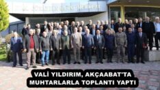 VALİ YILDIRIM, AKÇAABAT’TA MUHTARLARLA TOPLANTI YAPTI