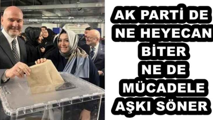 AK PARTİ DE NE HEYECAN BİTER NE DE MÜCADELE AŞKI SÖNER 