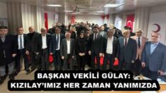 BAŞKAN VEKİLİ GÜLAY: KIZILAY’IMIZ HER ZAMAN YANIMIZDA