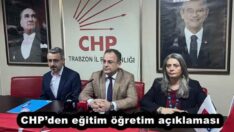 CHP’den eğitim öğretim açıklaması