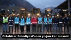 Ortahisar Belediyesi’nden yoğun kar mesaisi