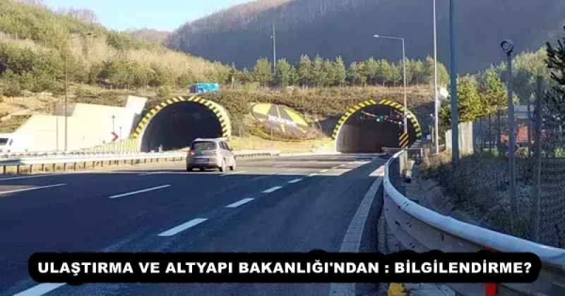 ULAŞTIRMA VE ALTYAPI BAKANLIĞI'NDAN : BİLGİLENDİRME❗