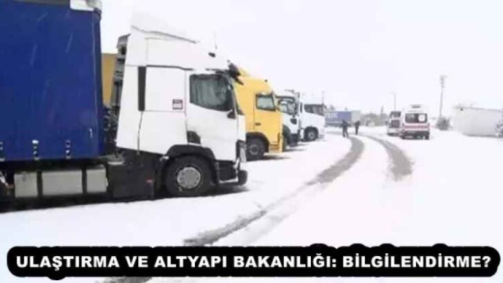 ULAŞTIRMA VE ALTYAPI BAKANLIĞI: BİLGİLENDİRME❗