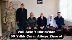 Vali Aziz Yıldırım’dan 60 Yıllık Çınar Aileye Ziyaret