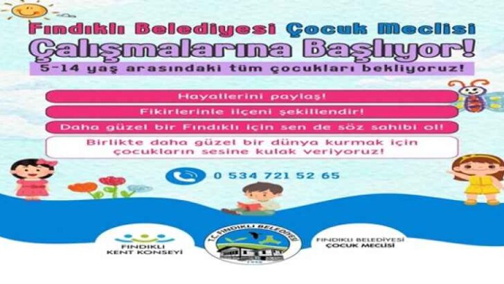 Çocuk Meclisi, “Daha güzel bir Fındıklı için sen de söz sahibi ol”mottosuyla yola çıktı