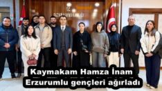Kaymakam Hamza İnam, Erzurumlu gençleri ağırladı