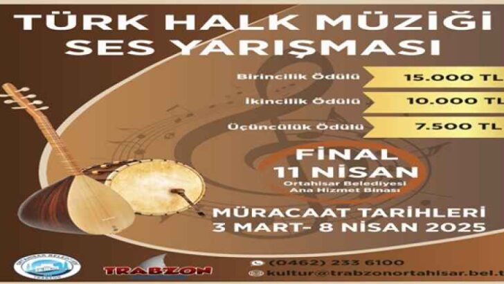 Ortahisar Belediyesi’nden Türk Halk Müziği Ses Yarışması