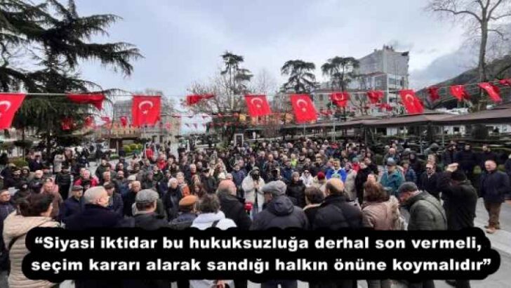 “Siyasi iktidar bu hukuksuzluğa derhal son vermeli, seçim kararı alarak sandığı halkın önüne koymalıdır”