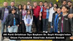 AK Parti Ortahisar İlçe Başkanı Dr. Seyit Hisoğlu’ndan Otizm Farkındalık Günü’nde Anlamlı Destek