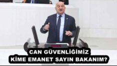 CAN GÜVENLİĞİMİZ KİME EMANET SAYIN BAKANIM?