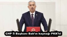 CHP İl Başkanı Bak’ın kaynağı PKK’lı! 