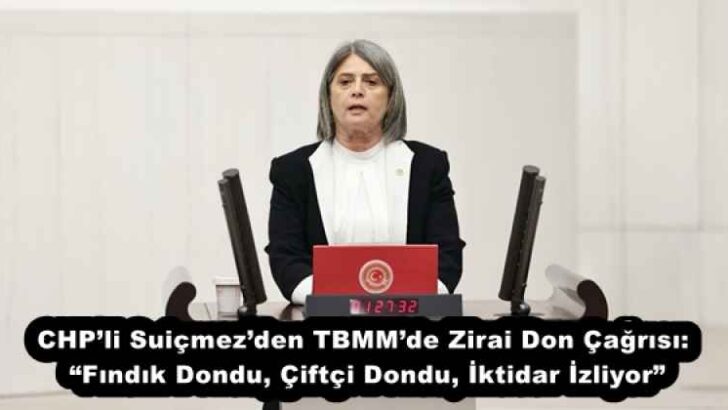 CHP’li Suiçmez’den TBMM’de Zirai Don Çağrısı: “Fındık Dondu, Çiftçi Dondu, İktidar İzliyor”