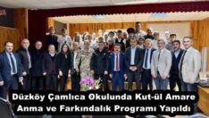 Düzköy Çamlıca Okulunda Kut-ül Amare Anma ve Farkındalık Programı Yapıldı