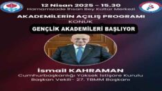 GENÇLİK AKADEMİLERİ BAŞLIYOR