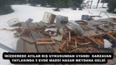 İKİZDEREDE AYILAR KIŞ UYKUSUNDAN UYANDI  GARZAVAN YAYLASINDA 5 EVDE MADDİ HASAR MEYDANA GELDİ