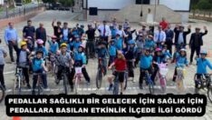 PEDALLAR SAĞLIKLI BİR GELECEK İÇİN SAĞLIK İÇİN PEDALLARA BASILAN ETKİNLİK İLÇEDE İLGİ GÖRDÜ