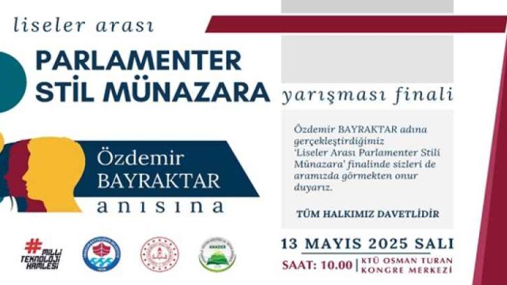 Trabzon’da Liseler Arası Münazara Finali 13 Mayıs’ta Yapılacak