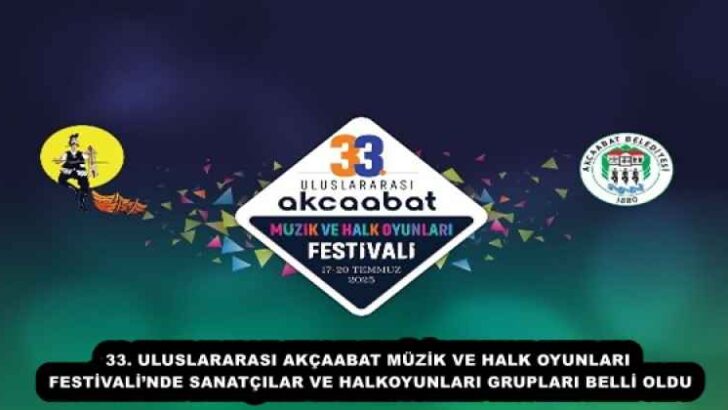 33. ULUSLARARASI AKÇAABAT MÜZİK VE HALK OYUNLARI FESTİVALİ’NDE SANATÇILAR VE HALKOYUNLARI GRUPLARI BELLİ OLDU