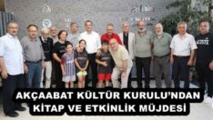 AKÇAABAT KÜLTÜR KURULU’NDAN KİTAP VE ETKİNLİK MÜJDESİ