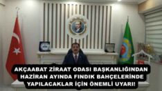AKÇAABAT ZİRAAT ODASI BAŞKANLIĞINDAN HAZİRAN AYINDA FINDIK BAHÇELERİNDE YAPILACAKLAR İÇİN ÖNEMLİ UYARI!