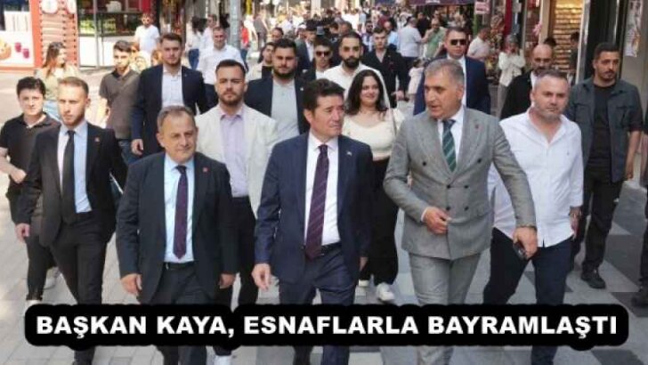 BAŞKAN KAYA, ESNAFLARLA BAYRAMLAŞTI