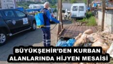 BÜYÜKŞEHİR’DEN KURBAN ALANLARINDA HİJYEN MESAİSİ
