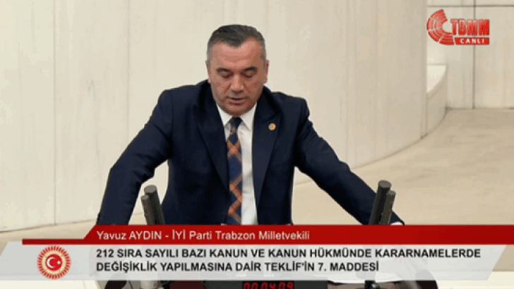 İYİ Parti Trabzon Milletvekili Yavuz Aydın’dan sel felaketi sonrası Meclis’te çağrı:  Esnafa harçlık değil, can suyu verin 