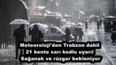 Meteoroloji’den Trabzon dahil 21 kente sarı kodlu uyarı! Sağanak ve rüzgar bekleniyor