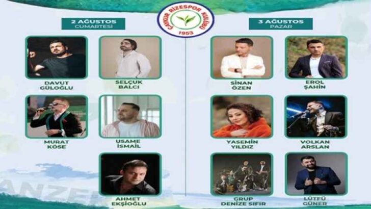 2-3 AĞUSTOS ANZERDE RİZESPOR ŞENLİĞİ