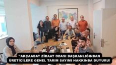 “AKÇAABAT ZİRAAT ODASI BAŞKANLIĞINDAN ÜRETİCİLERE GENEL TARIM SAYIMI HAKKINDA DUYURU!