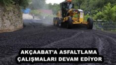 AKÇAABAT’A ASFALTLAMA ÇALIŞMALARI DEVAM EDİYOR
