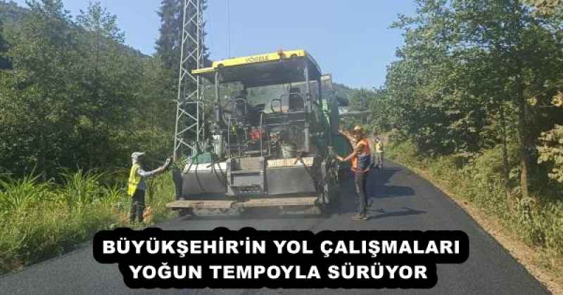 BÜYÜKŞEHİR'İN YOL ÇALIŞMALARI YOĞUN TEMPOYLA SÜRÜYOR 