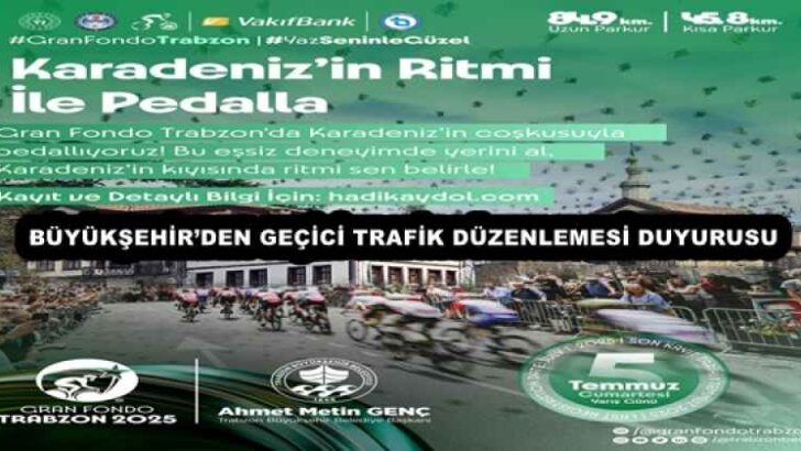 BÜYÜKŞEHİR’DEN GEÇİCİ TRAFİK DÜZENLEMESİ DUYURUSU 