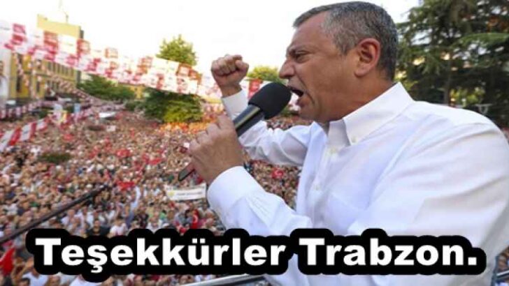 Teşekkürler Trabzon.