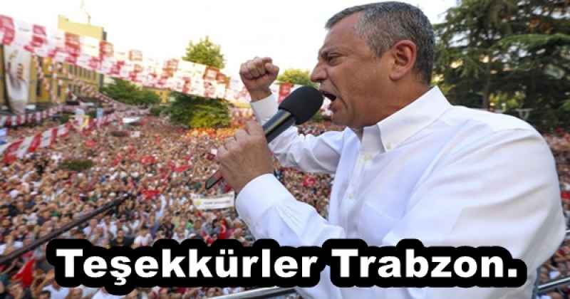 Teşekkürler Trabzon.