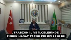 TRABZON İL VE İLÇELERİNDE FINDIK HASAT TARİHLERİ BELLİ OLDU
