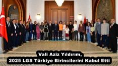 Vali Aziz Yıldırım, 2025 LGS Türkiye Birincilerini Kabul Etti 