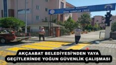 AKÇAABAT BELEDİYESİ’NDEN YAYA GEÇİTLERİNDE YOĞUN GÜVENLİK ÇALIŞMASI