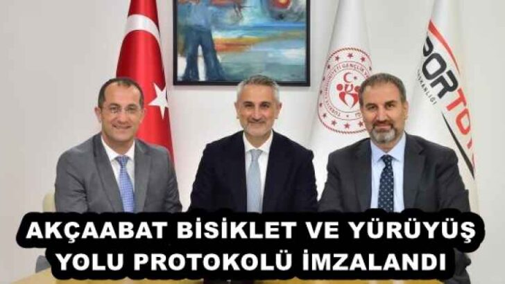 AKÇAABAT BİSİKLET VE YÜRÜYÜŞ YOLU PROTOKOLÜ İMZALANDI