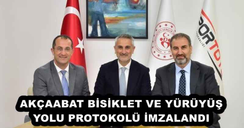 AKÇAABAT BİSİKLET VE YÜRÜYÜŞ YOLU PROTOKOLÜ İMZALANDI