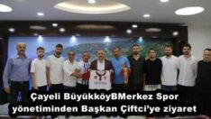 Çayeli Büyükköy Merkez Spor yönetiminden Başkan Çiftci’ye ziyaret