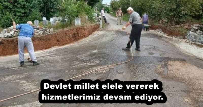Devlet millet elele vererek hizmetlerimiz devam ediyor.