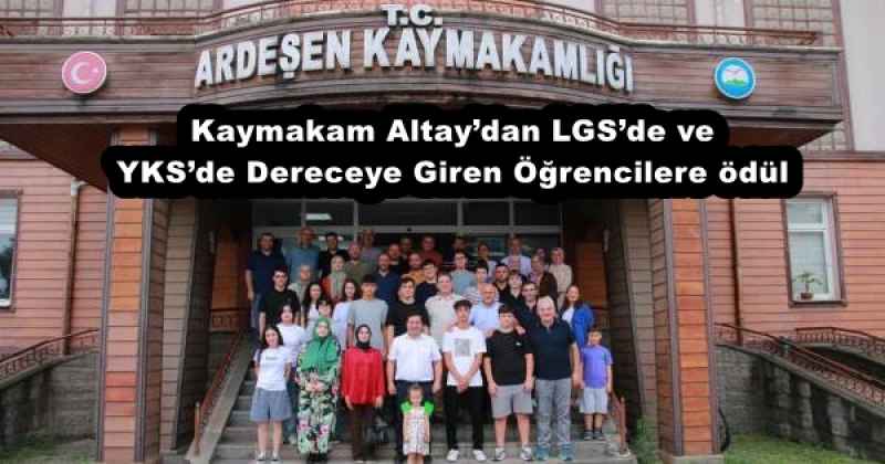 Kaymakam Altay’dan LGS’de ve YKS’de Dereceye Giren Öğrencilere ödül